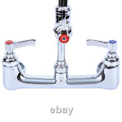 12 Commercial Pre-Rinse Sink Faucet Kitchen Add-On Mixer Tap Pull Down Sprayer