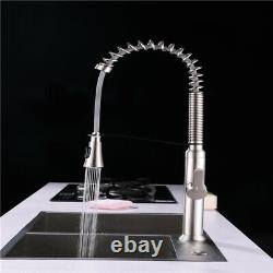1 Set Of Kitchen Faucet Sink Single Handle Pull Down Sprayer Swivel Mixer Tap