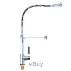 360° Rotation Kitchen Faucet Swivel Spout Pull Down Sink Single Hole Mixer Tap