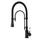 360° Swivel Kitchen Sink Faucet Mixer Pull Down 2 Spout 1 Hole Spray Brass Tap
