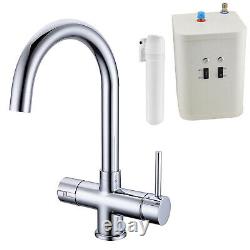 3 Way Instant Hot Boiling Water Kitchen Tap With Water Filter & Heating Unit