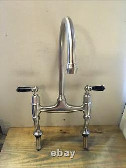 4193 Perrin & Rowe Ionian Two Hole Sink Mixer Pewter Tap Ideal Belfast Sink R29