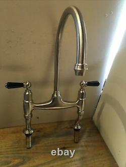 4193 Perrin & Rowe Ionian Two Hole Sink Mixer Pewter Tap Ideal Belfast Sink R29