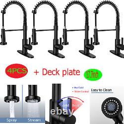 4X Commercial Kitchen Sink Faucet with Sprayer Swivel ONE Handle Pull Down Mixer