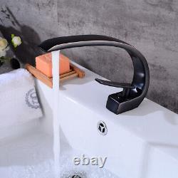 8 Bathroom Sink Faucets Oil Rubbed Bronze One Hole/Handle Lavatory Mixer Taps