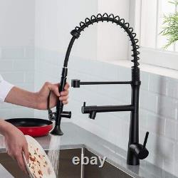 AIMADI Single Handle Kitchen Faucet with Sprayer with LED Light, Matte Black