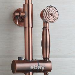 AS 8 Antique Copper Bathroom Shower Head Set Tub Sink Faucet Mixer Taps i2