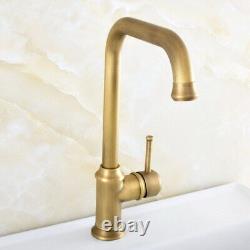 Antique Brass Kitchen Wet Bar Bathroom Sink Faucet Cold/Hot Mixer Tap esf818
