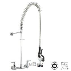 Aquaterior Commercial Pre-Rinse Kitchen Sink Faucet Pull Down Sprayer Mixer Tap