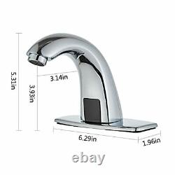 Automatic Bathroom Sink Faucet, Touchless Sensor with Hot & Cold Mixer Cover