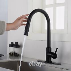 Automatic Sensor Touch Kitchen Sink Faucet Brushed Nickel with Pull Down Sprayks