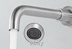 Basin Sink Faucet Swivel Spout Mixer Tap SUS Bathroom Wall Mounted Single Handle