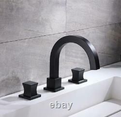 Basin Sink Faucet Tap Hot Cold Mixer Bathtub Hotel Bathroom Washbasin Two Handle