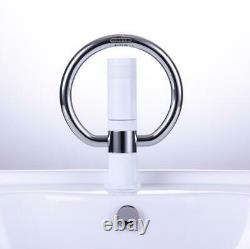 Basin Sink Kitchen Faucet Mixer Hot Cold Bathtub Tap Bathroom White Chrome Brass