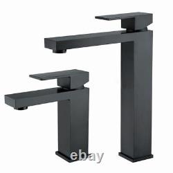 Basin Tap Brass Faucet Bathroom Sink Lavatory Basin Faucet Black Mixer Tap Set