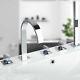 Bath Tub 5PCS Chrome Faucet Basin Sink Mixer Taps With Sprayer Washing Set