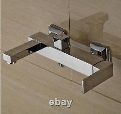 Bathroom Basin Sink Faucet Bath Shower Mixer Tap Valve Hot Cold Spout Wall Mount
