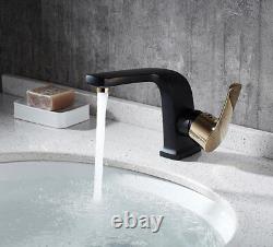 Bathroom Basin Sink Faucet Hot Cold Spout Mixer Bath Tub Tap Single Handle Brass