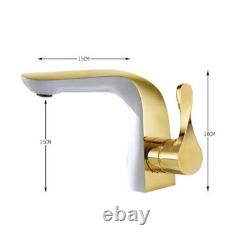 Bathroom Basin Sink Faucet Hot Cold Sprayer Spout Mixer Single Handle Brass Tap