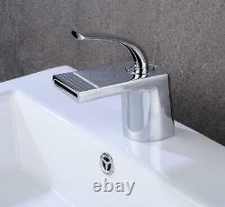 Bathroom Basin Sink Faucet Mixer Single Hole Handle Tap Brass Deck Mount Chrome