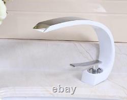 Bathroom Basin Sink Faucet Mixer Spout Bath Tub Tap Brass White Chrome Polished