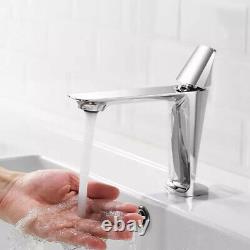 Bathroom Basin Sink Faucet Tap Hot Cold Spout Mixer Single Hole Handle Washbasin
