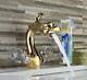 Bathroom Basin Sink Mixer Faucet Tap Hot Cold Spout Deck Mounted Crystal Handles