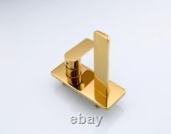 Bathroom Basin Sink Tap Hot Cold Spout Mixer Faucet Bathtub Wall Mounted Square