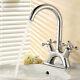 Bathroom Brass Kitchen Sink Faucet Swivel Spout Mixer Chrome Bathtub Basin Tap