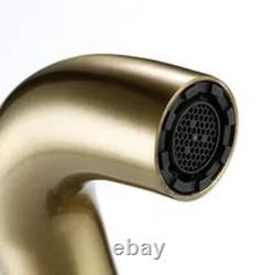 Bathroom Hot And Cold Sink Faucets Mixer Tap with Cover Plate 2 Hole Swivel Knob