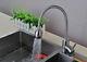 Bathroom Kitchen Sink Faucet Hot Cold Mixer Swivel Nozzle SUS 304 Deck Mounted