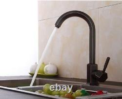 Bathroom Kitchen Sink Faucet Hot Cold Mixer Tap Brass Deck Mounted Single Handle