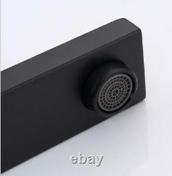 Bathroom Kitchen Sink Faucet Hot Cold Spout Mixer Tap Single Handle SUS304 Black