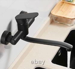 Bathroom Kitchen Sink Faucet Mixer Brass Single Handle Wall Mount Swivel Tap G51