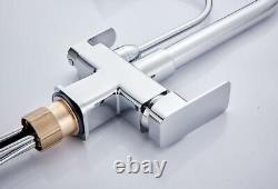 Bathroom Kitchen Sink Tap Hot Cold Mixer Pull Out Head Filter Faucet Drink Water