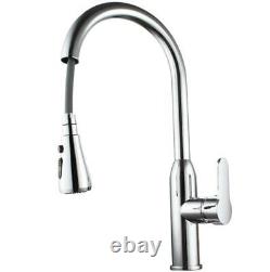 Bathroom Kitchen Sink Tap Hot Cold Mixer Swivel Basin Faucet Pull Out Head Brass
