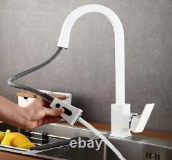 Bathroom Kitchen Sink Tap Hot Cold Mixer Swivel Basin Faucet Pull Out Spray Head