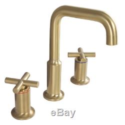 Bathroom Sink Faucet Brass Hot&Cold Mixer Taps 2 handles Gold NEW Modern Unique 