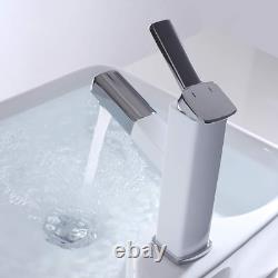 Bathroom Sink Faucet with Pull Out Sprayer, Single Handle Basin Mixer Tap for Ho
