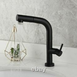 Bathroom Smart Touch Mixer Faucet Pull Out Sink Black Single Handle/Hole Tap