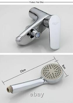 Bathroom Water Mixer Set With Handheld Shower Head Single Handle Tap Sink Faucet