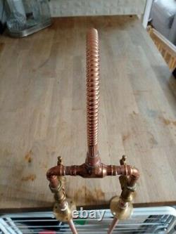 Bespoke Copper Pipe and Brass Kitchen Sink Basin Bath Tap 15mm