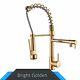 Black And Rose Golden Spring Pull Down Kitchen Sink Faucet Water Mixer Tap Dual