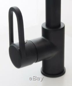 Black Brass Kitchen Tap Mixer Sink Tall Pull Out Faucet Swivel spout 360 (46)