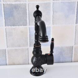 Black Oil Rubbed Brass Swivel Kitchen Sink Faucet Vessel Basin Mixer Tap 2sf624