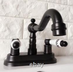 Black Oil Rubbed Brass Swivel Spout Kitchen Sink Faucet Mixer Basin Tap Phg072