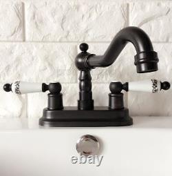 Black Oil Rubbed Brass Swivel Spout Kitchen Sink Faucet Mixer Basin Tap Phg072