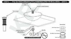 Black Oval Bathroom Glass Basin Vessel Sink Combo Waterfall Mixer Tap Faucet Set