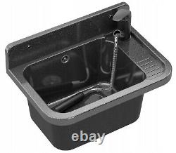 Black basin sink laundry utility garage outdoor indoor + pull out mixer tap