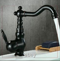 Black oil Brass 360° Swivel Basin Mixer Sink Kitchen Laundry Faucet Taps US